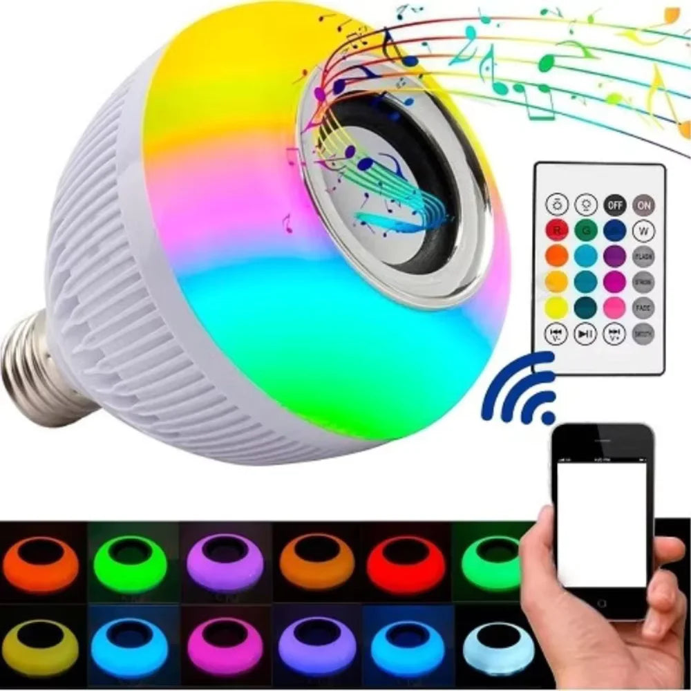 LumiSound RGB – Lâmpada Bluetooth com Caixa de Som