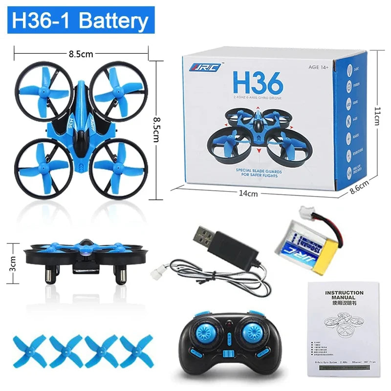 2024 New JJRC H36 Mini Rc Drone 4ch 6-Axis Headless Mode Helicopter 360° Flip Remote Control Quadcopter Toy Mini Drone For Kids