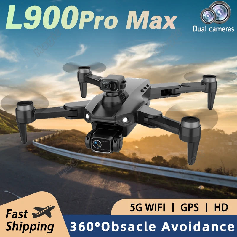 L900 Pro MAX Drone  Professional 4K HD Camera 5G GPS Visual Obstacle Avoidance Brushless Motor Quadcopter RC Helicopter Boy Toys