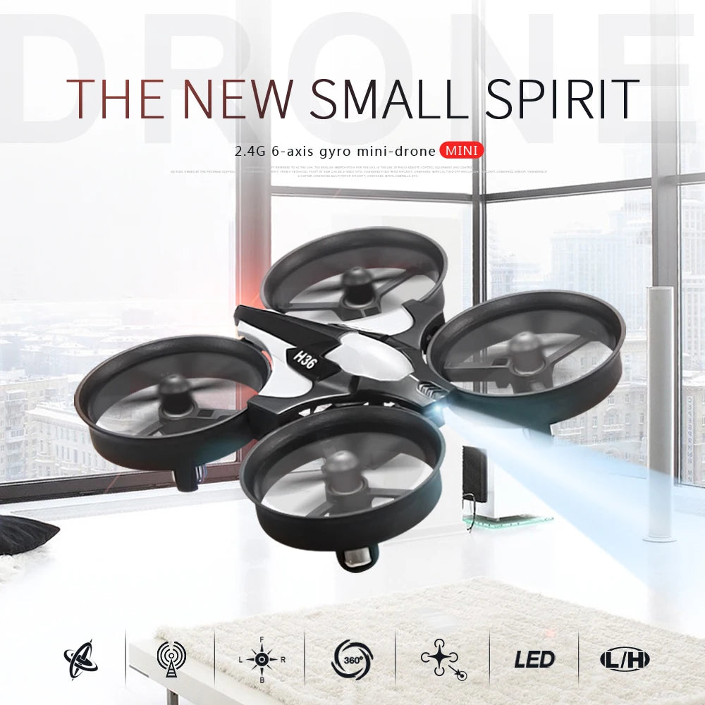 2024 New JJRC H36 Mini Rc Drone 4ch 6-Axis Headless Mode Helicopter 360° Flip Remote Control Quadcopter Toy Mini Drone For Kids