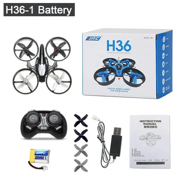 2024 New JJRC H36 Mini Rc Drone 4ch 6-Axis Headless Mode Helicopter 360° Flip Remote Control Quadcopter Toy Mini Drone For Kids